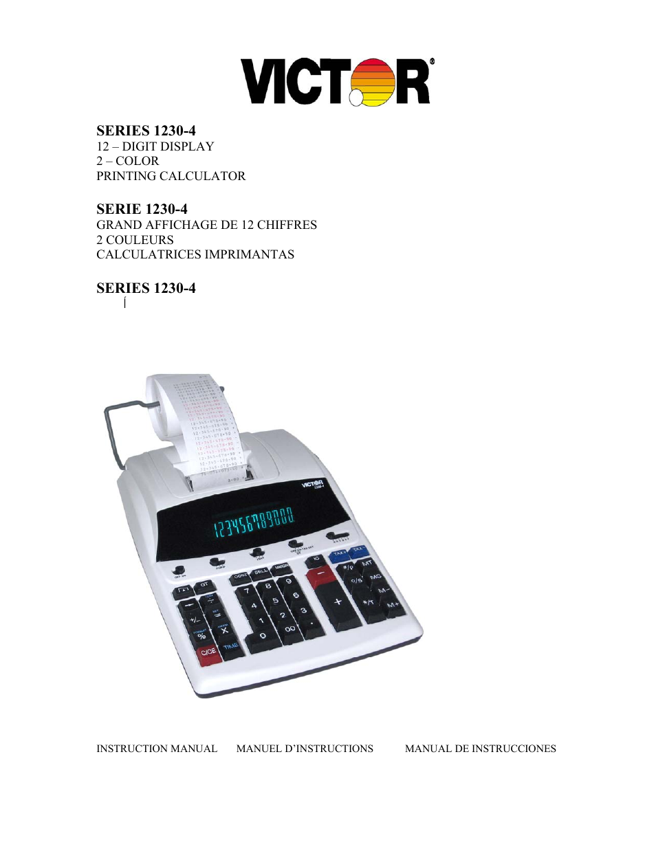 Victor 1230-4 User Manual | 26 pages