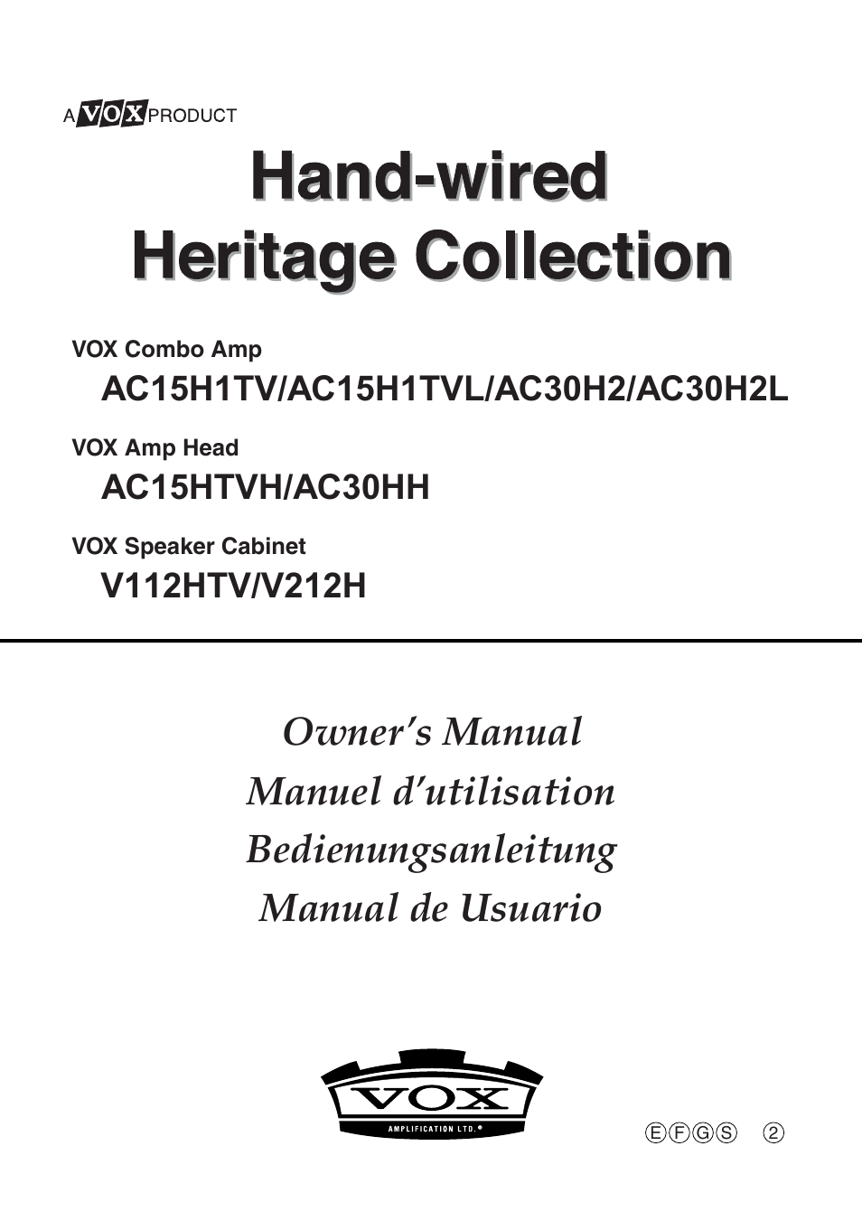 Vox AC30HH User Manual | 26 pages