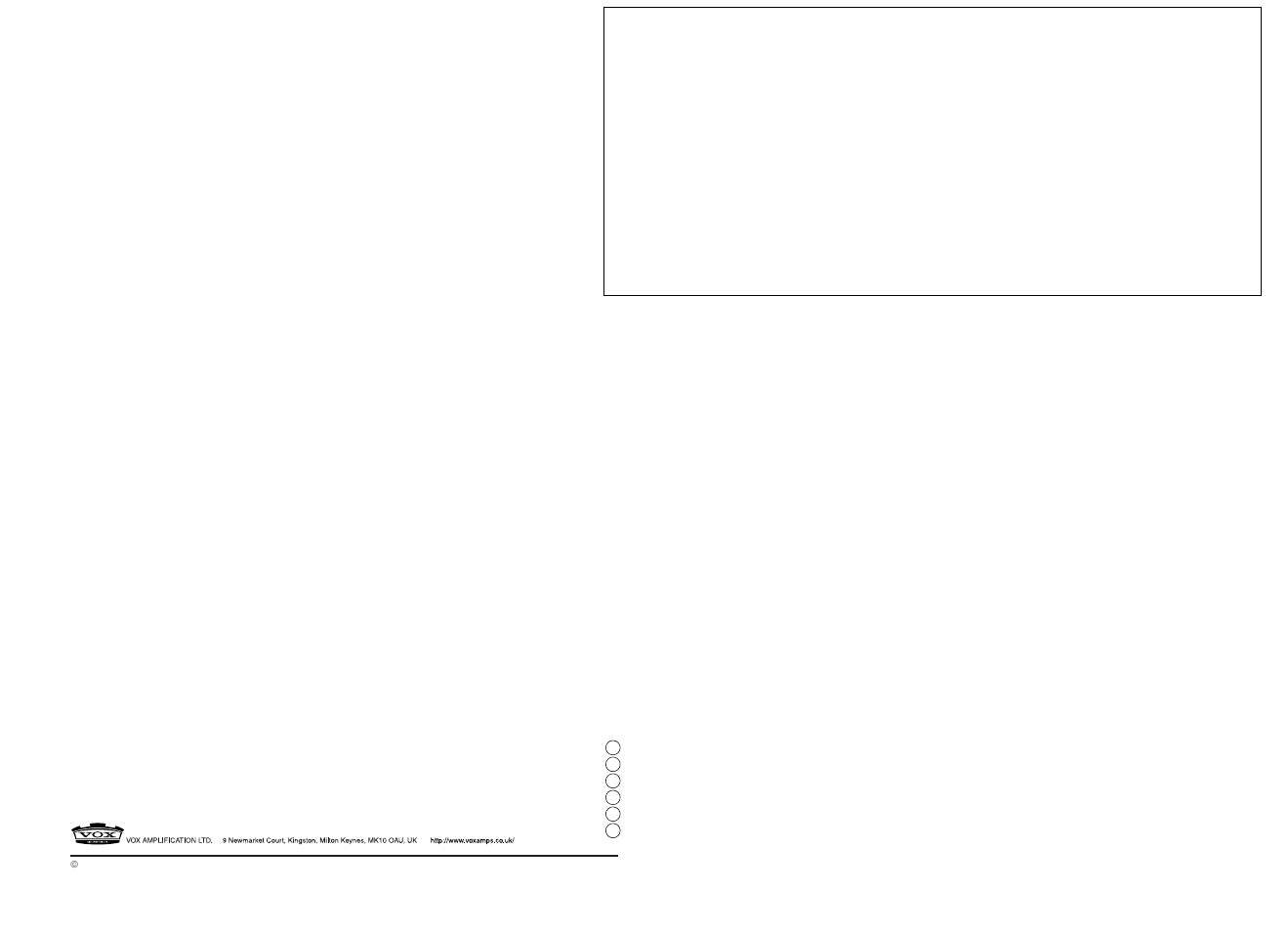 Vox AC30CC2X User Manual | Page 41 / 41