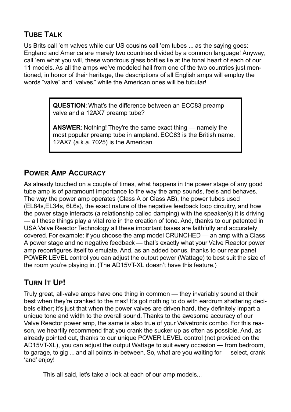 Vox AD100VT-XL User Manual | Page 21 / 35