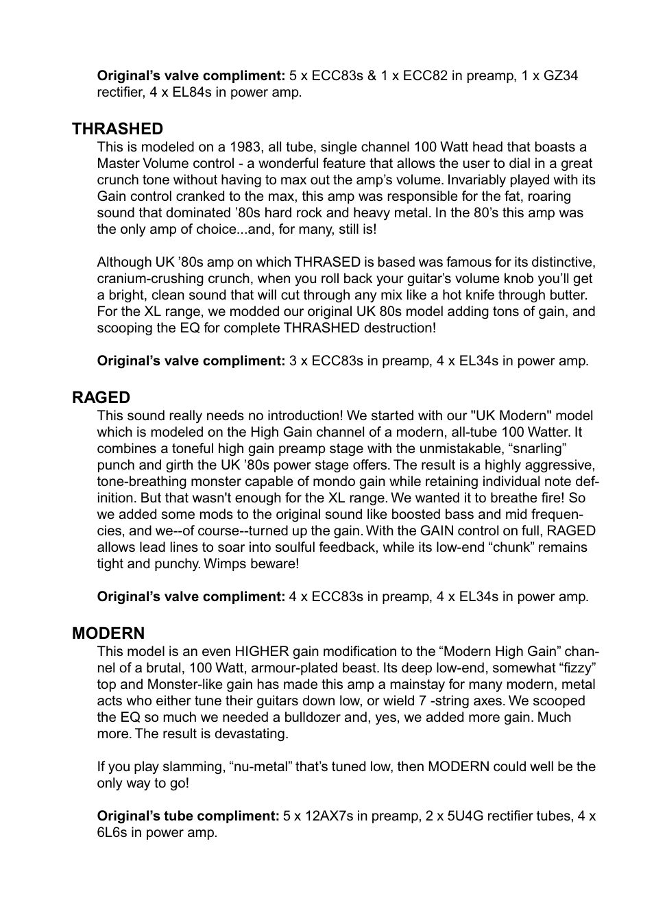 Vox AD100VT-XL User Manual | Page 23 / 35