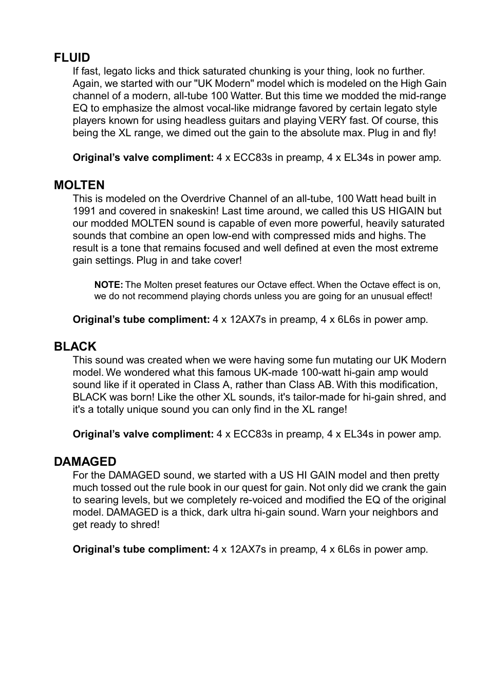Vox AD100VT-XL User Manual | Page 24 / 35
