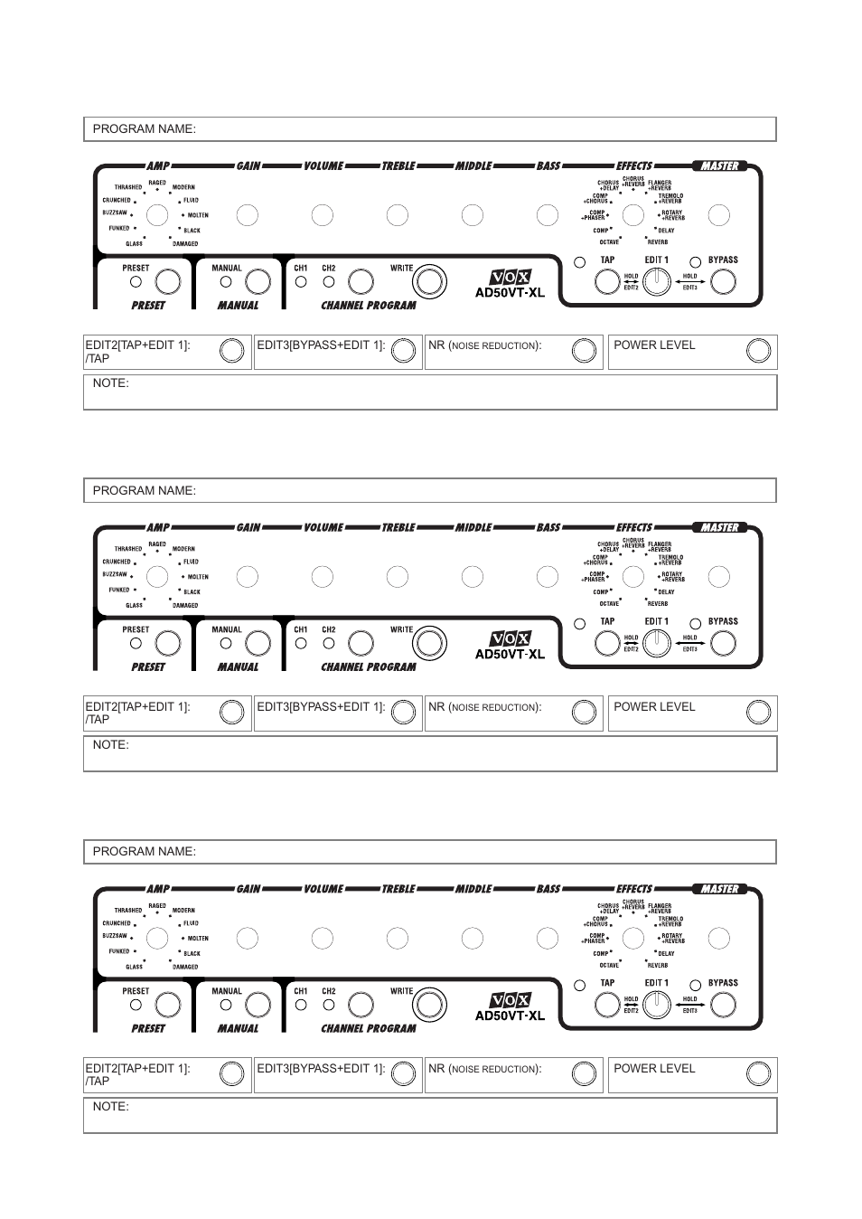 Vox AD100VT-XL User Manual | Page 34 / 35
