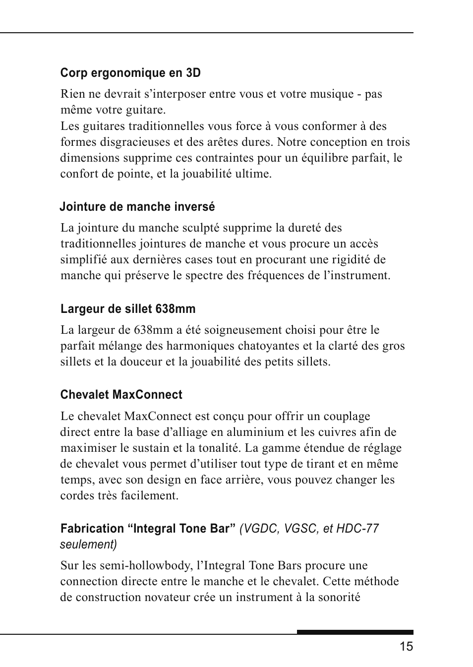 Vox VIRAGE VGSC User Manual | Page 17 / 43