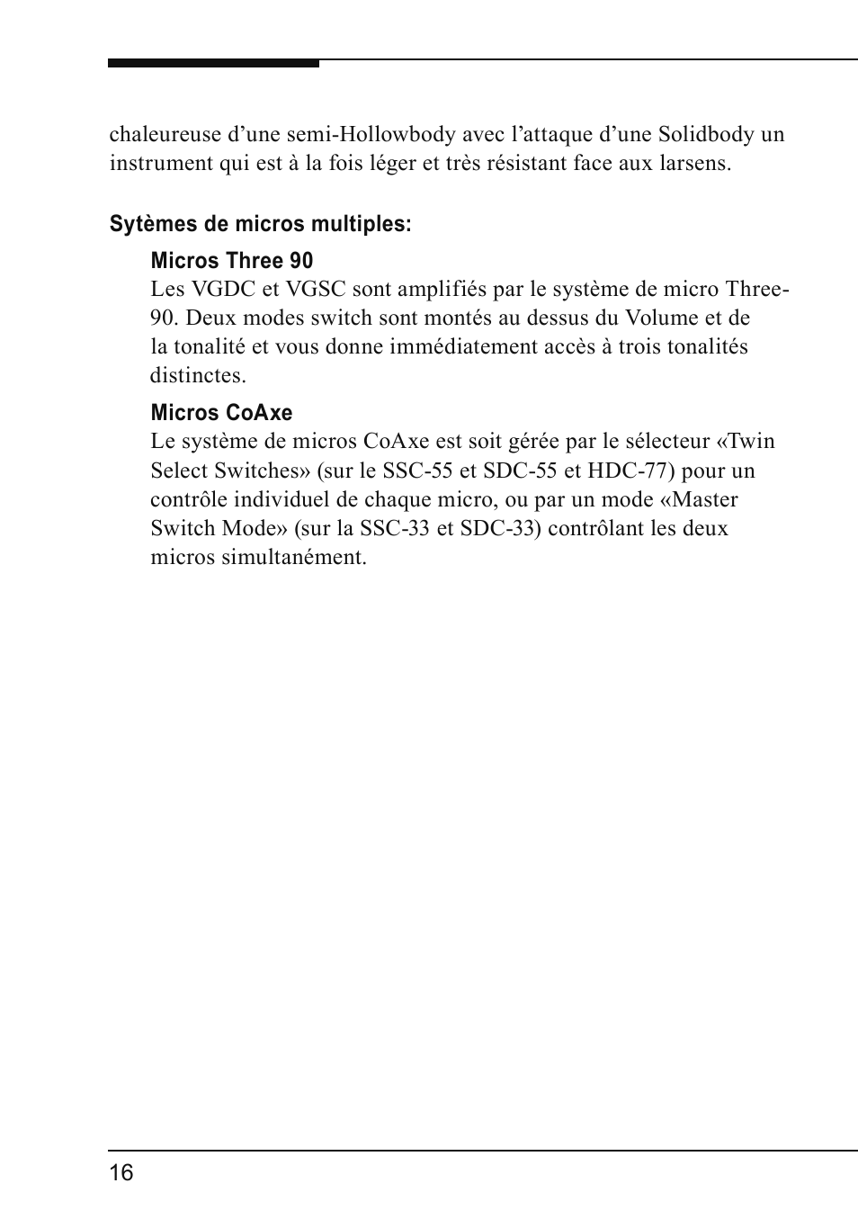 Vox VIRAGE VGSC User Manual | Page 18 / 43