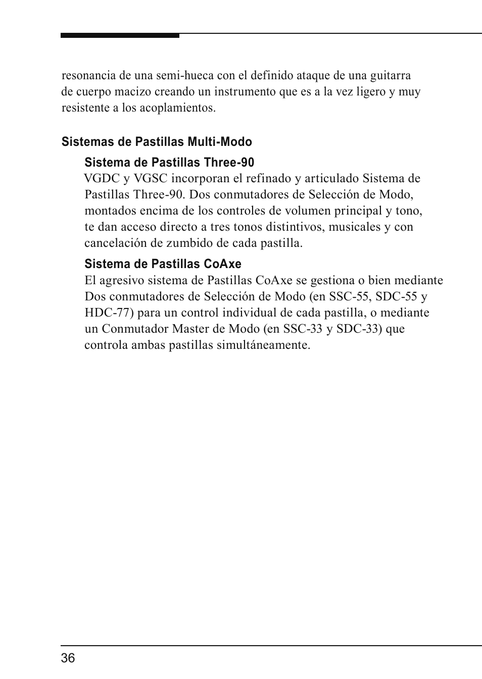 Vox VIRAGE VGSC User Manual | Page 38 / 43