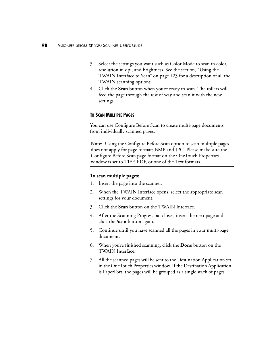 Visioneer XP220 User Manual | Page 105 / 172