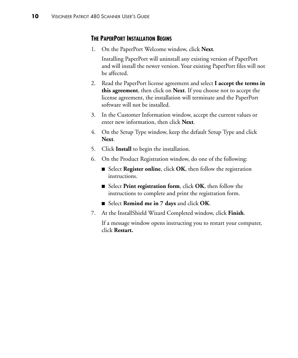 Visioneer PATRIOT 480 User Manual | Page 15 / 114