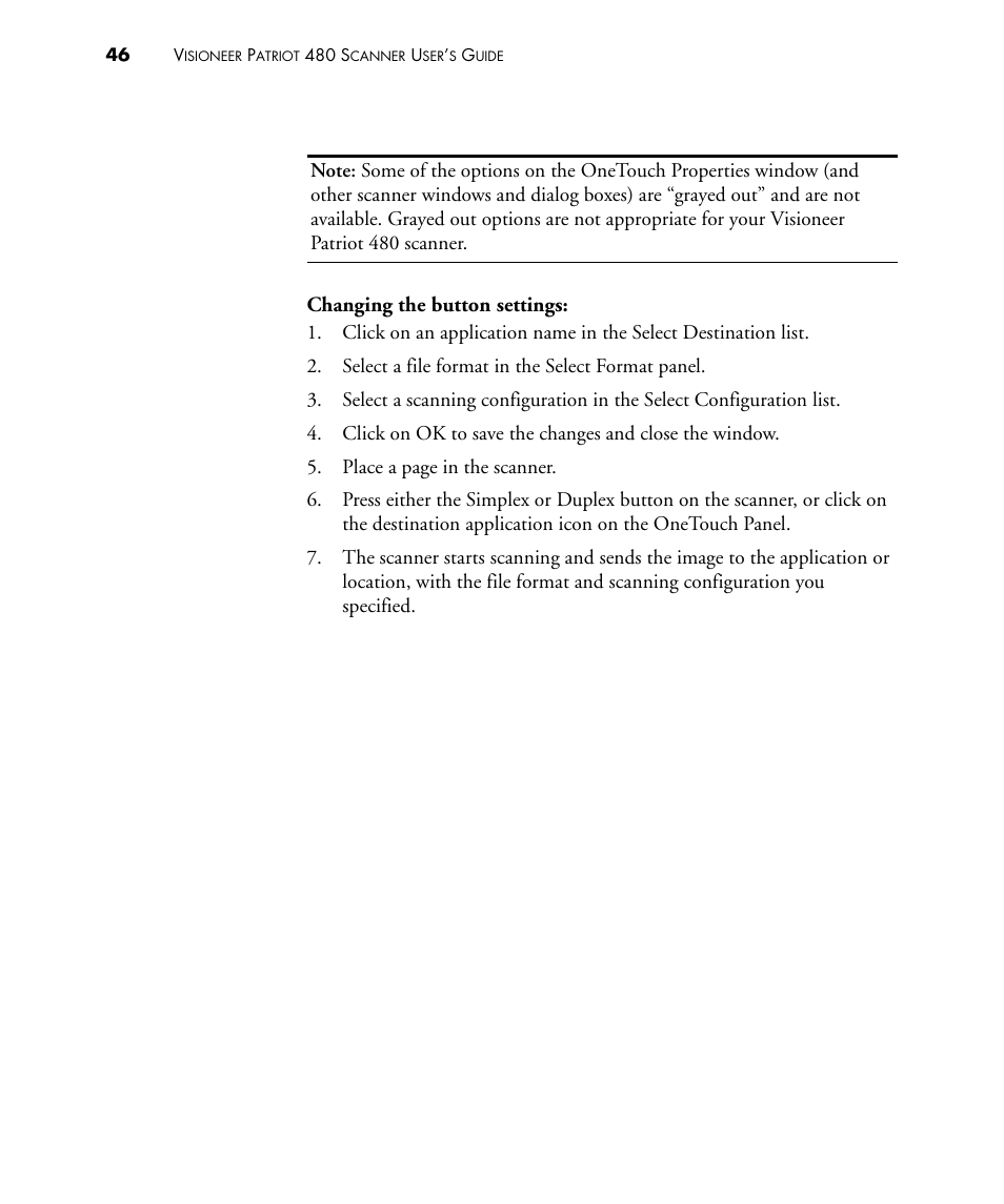 Visioneer PATRIOT 480 User Manual | Page 51 / 114