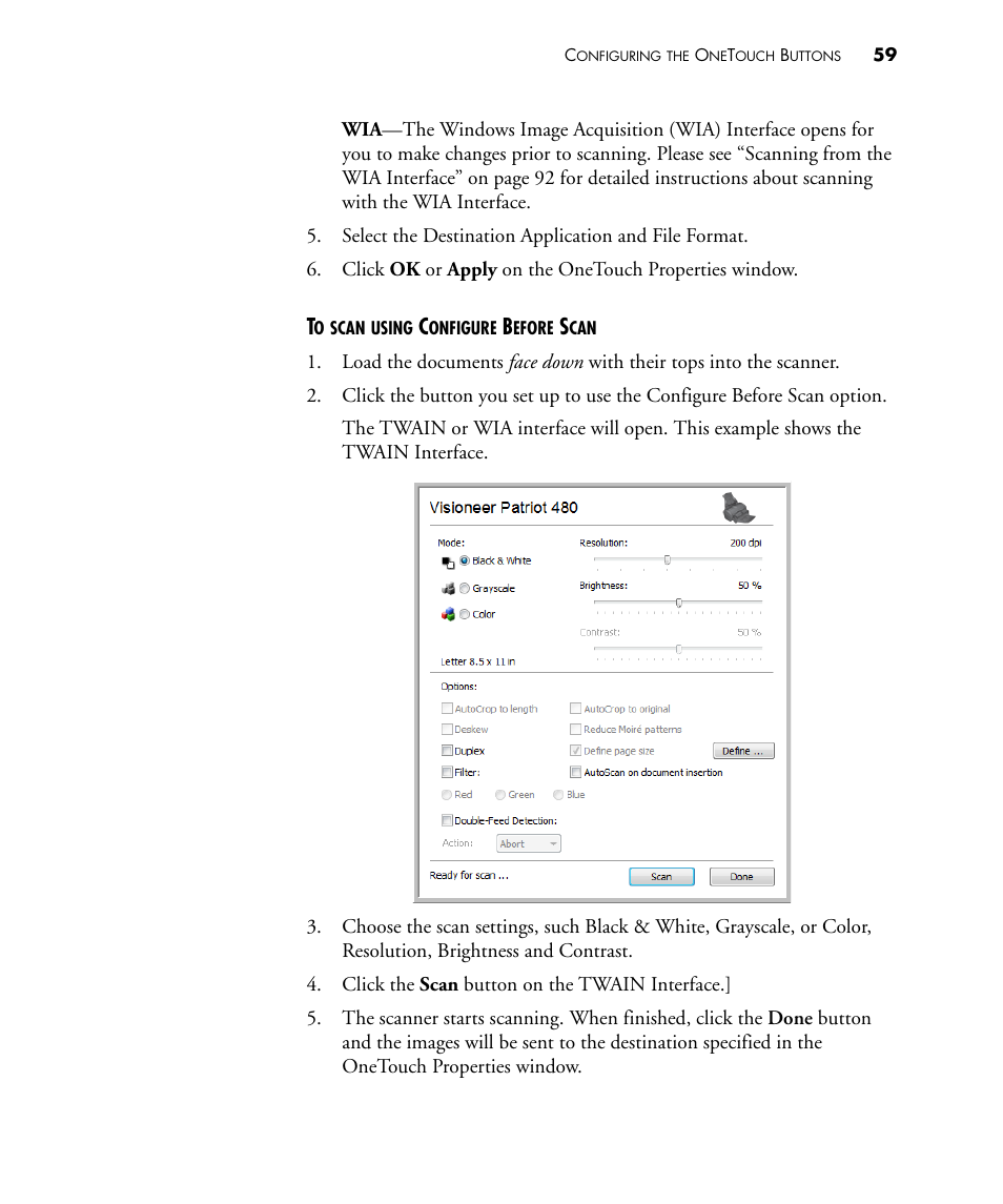 Visioneer PATRIOT 480 User Manual | Page 64 / 114