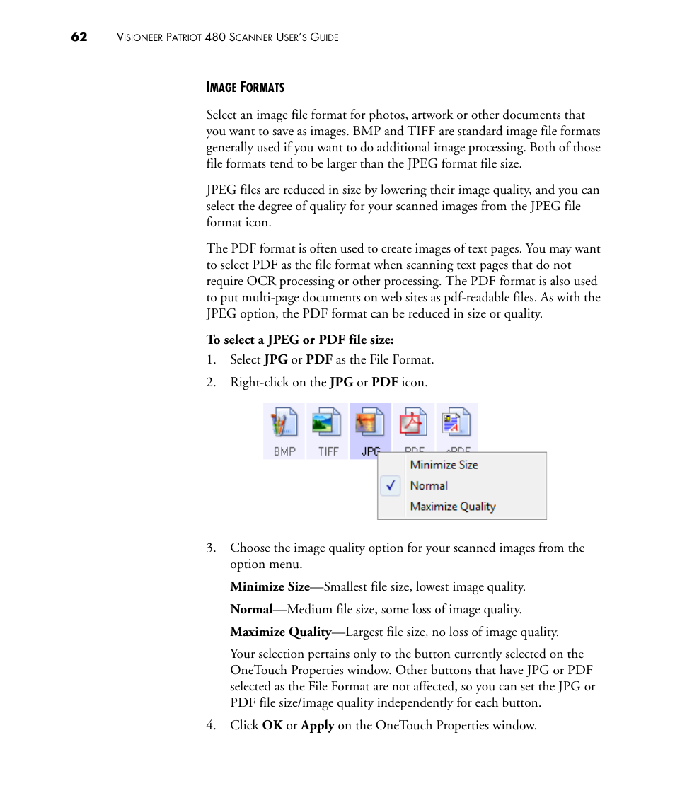 Visioneer PATRIOT 480 User Manual | Page 67 / 114