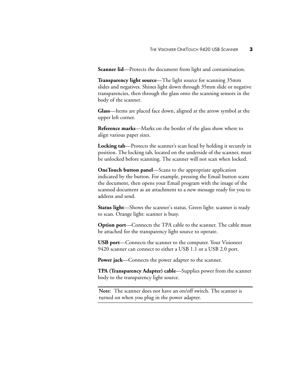 Visioneer One Touch 9420 User Manual | Page 10 / 154