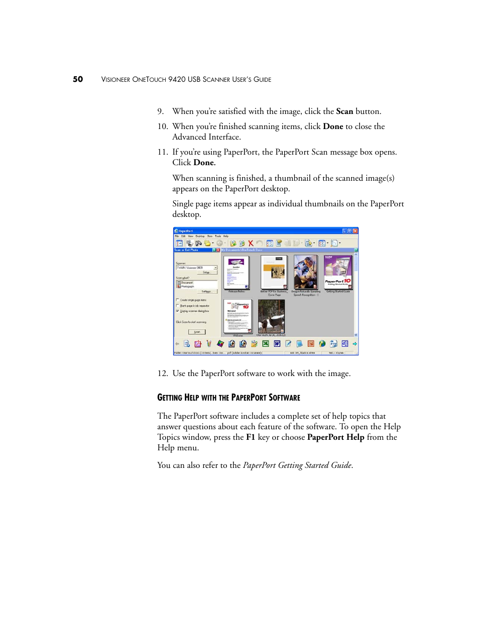 Visioneer One Touch 9420 User Manual | Page 57 / 154