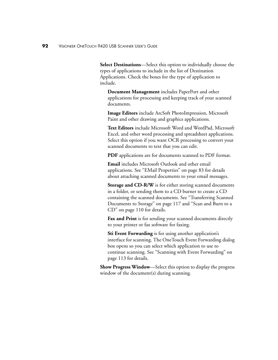 Visioneer One Touch 9420 User Manual | Page 99 / 154