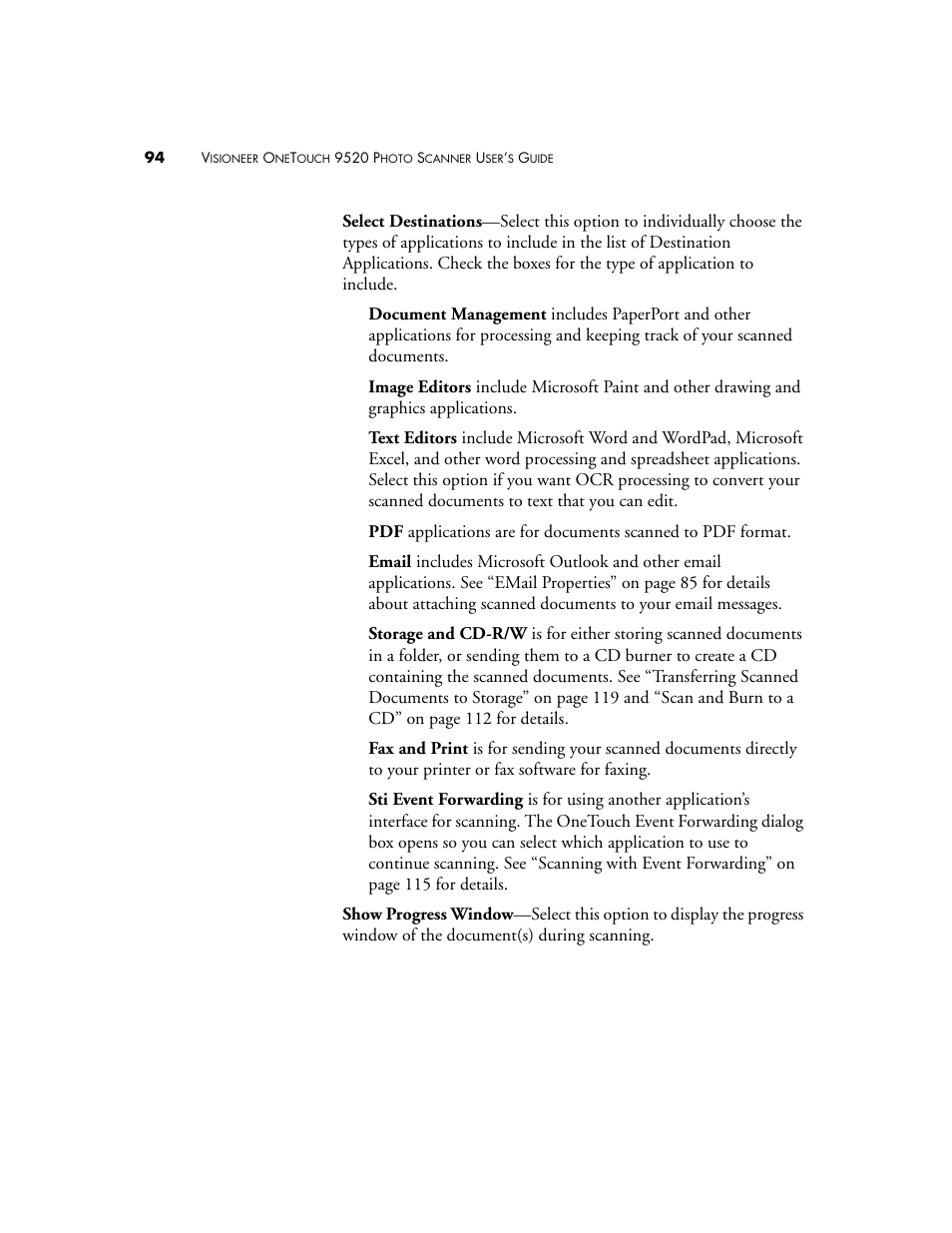 Visioneer 9520 User Manual | Page 101 / 156