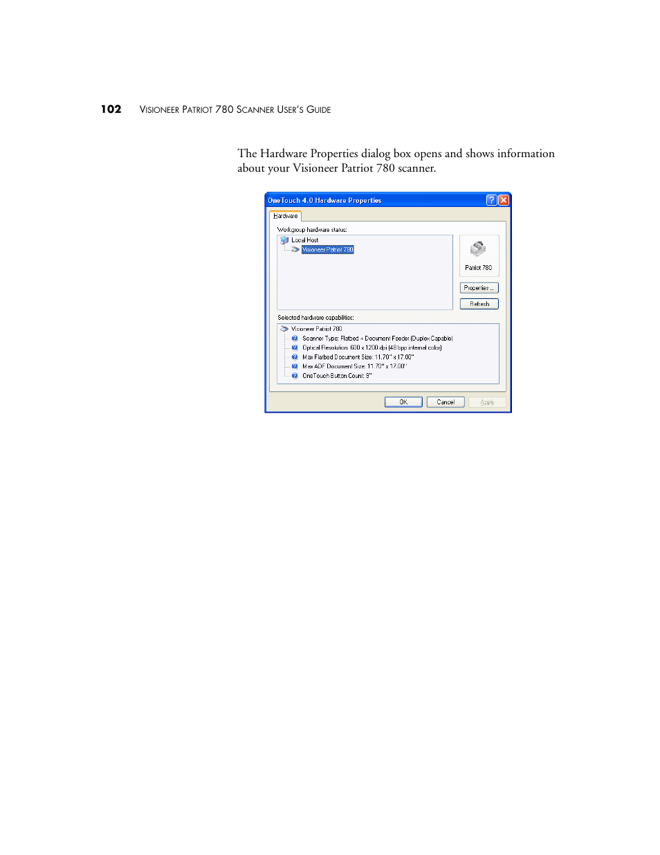 Visioneer Patriot 780 User Manual | Page 109 / 160