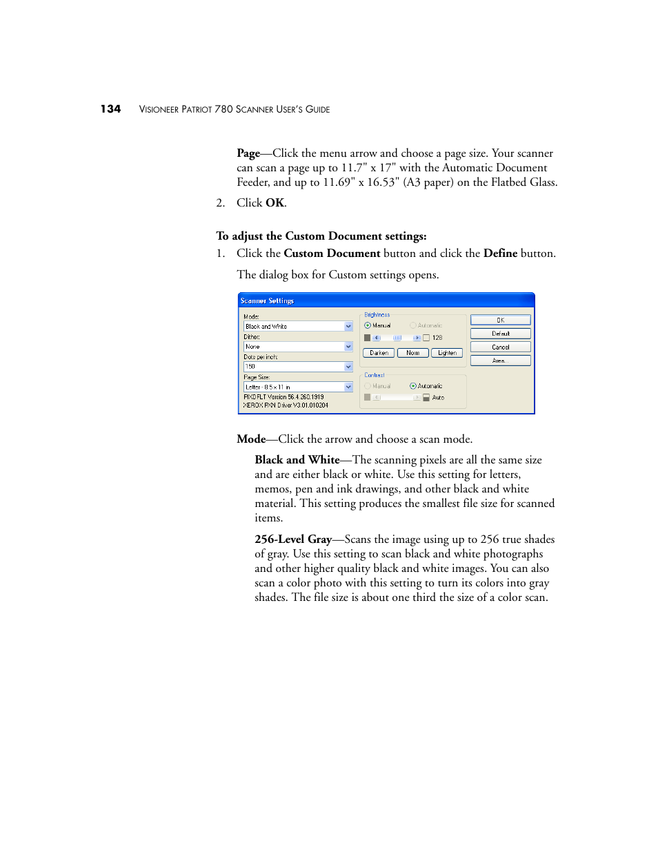 Visioneer Patriot 780 User Manual | Page 141 / 160