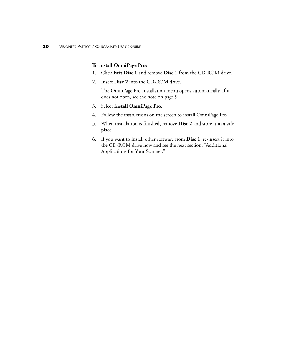 Visioneer Patriot 780 User Manual | Page 27 / 160