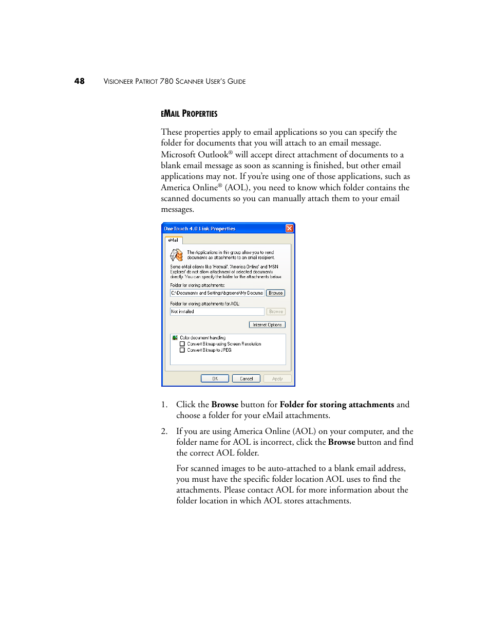 Visioneer Patriot 780 User Manual | Page 55 / 160