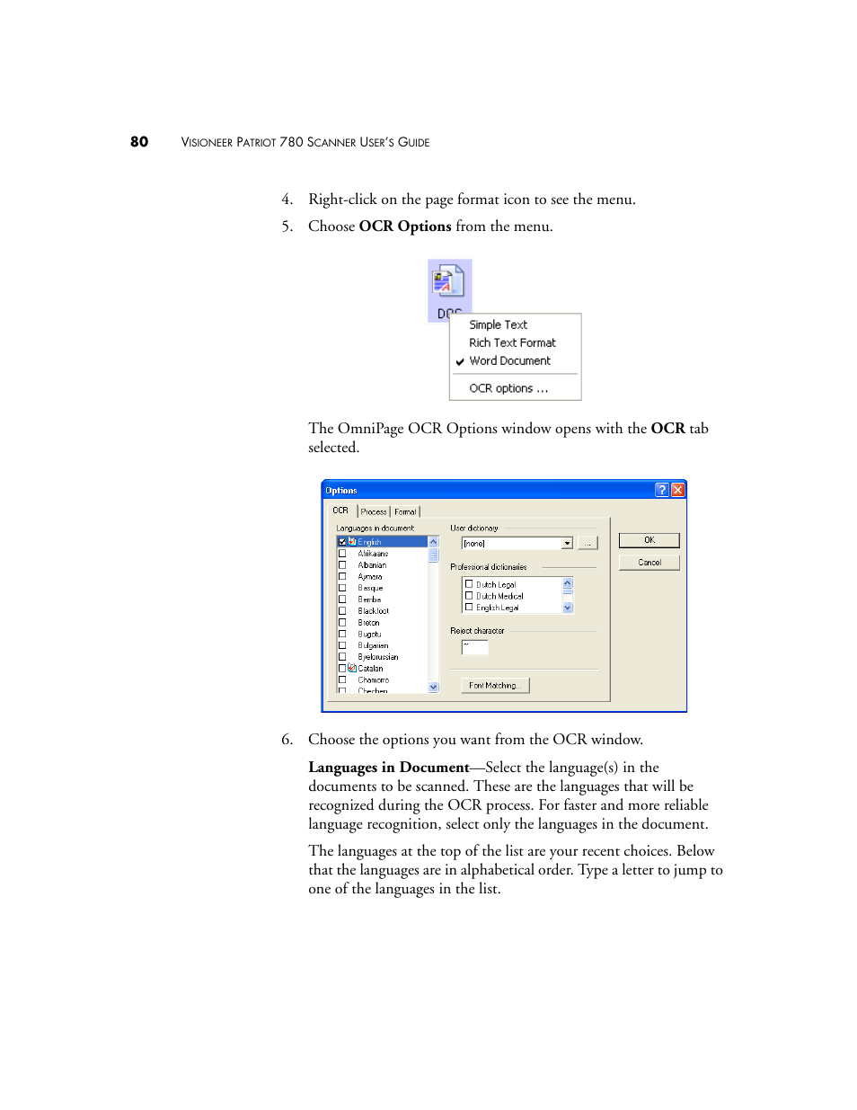 Visioneer Patriot 780 User Manual | Page 87 / 160