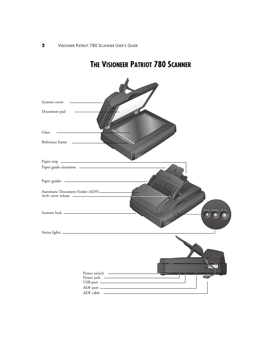 The visioneer patriot 780 scanner, 780 s, Isioneer | Atriot, Canner | Visioneer Patriot 780 User Manual | Page 9 / 160