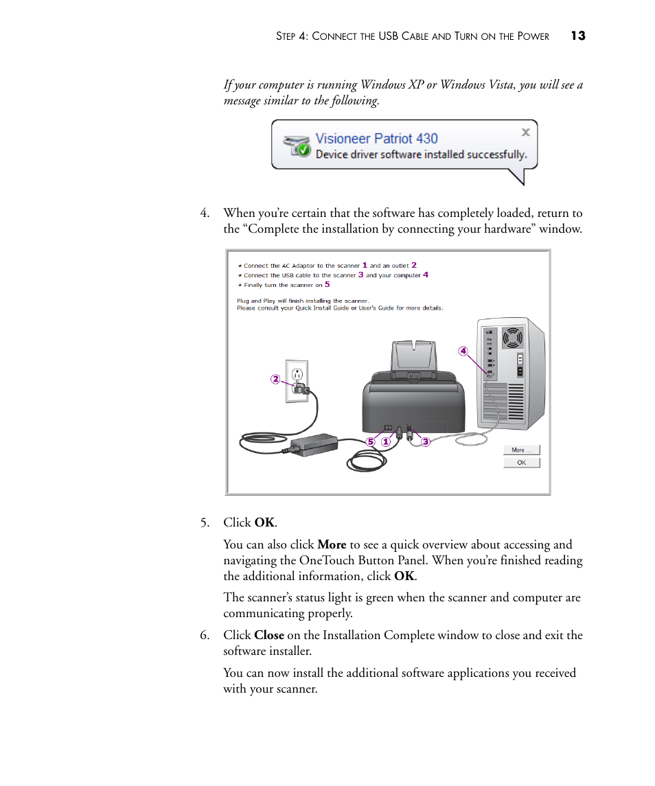 Visioneer PATRIOT 430 User Manual | Page 18 / 98