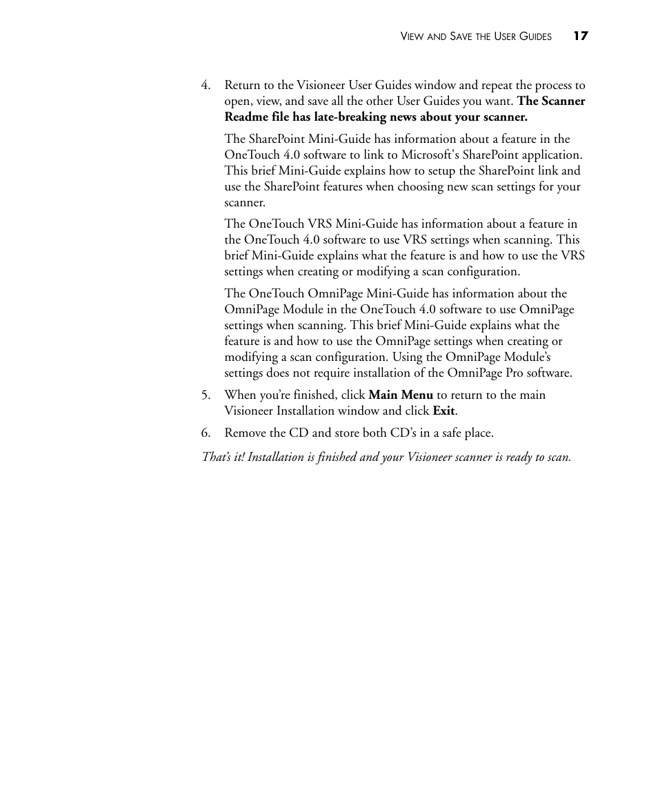 Visioneer PATRIOT 430 User Manual | Page 22 / 98
