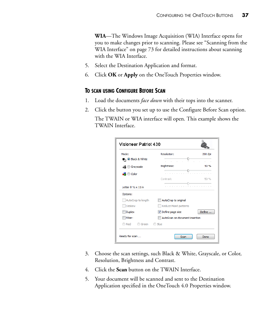 Visioneer PATRIOT 430 User Manual | Page 42 / 98