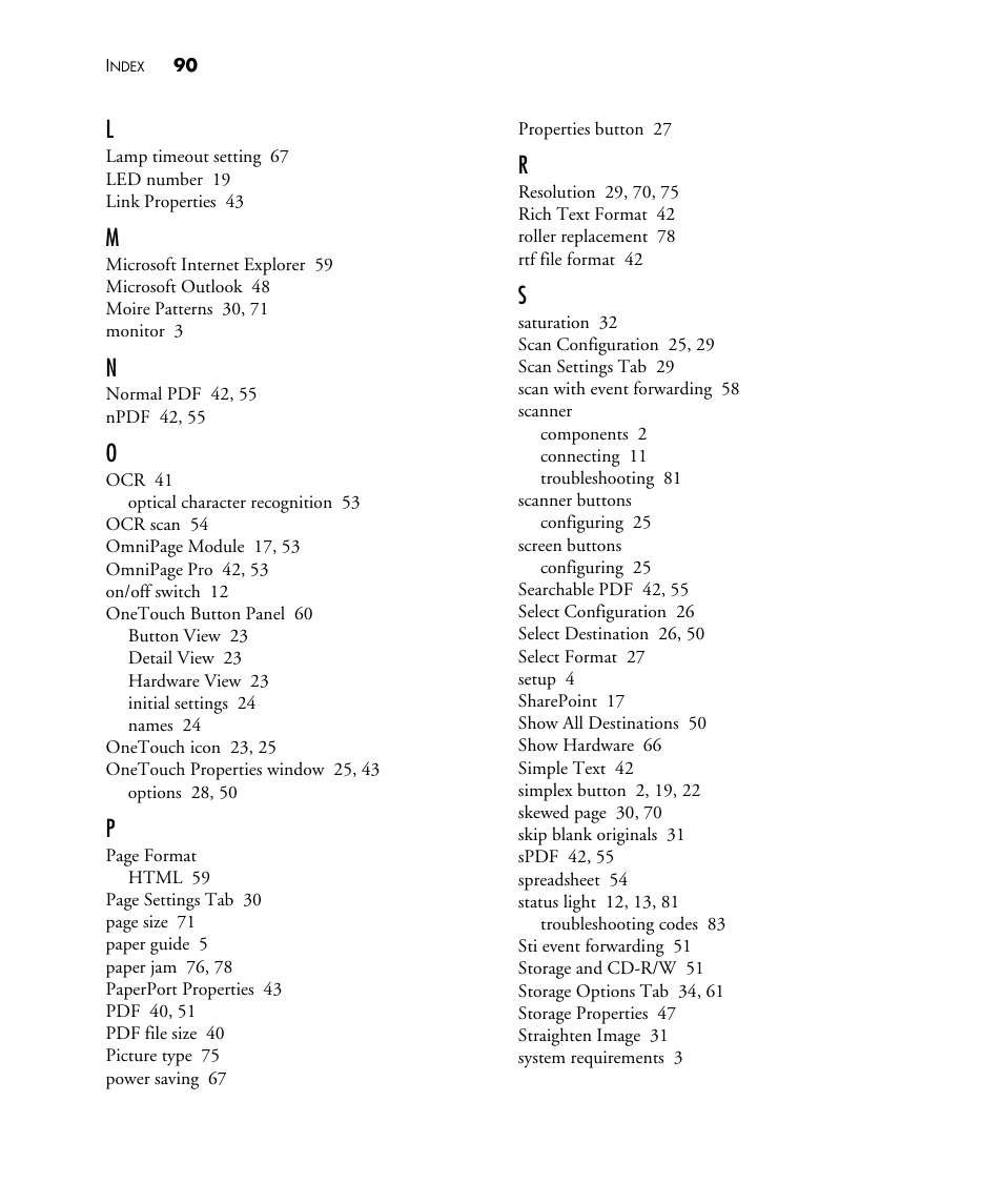 Visioneer PATRIOT 430 User Manual | Page 95 / 98