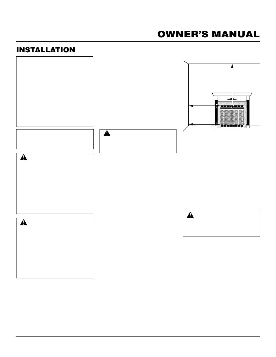 Owner’s manual, Installation | Vanguard Managed Solutions NLFB32NC User Manual | Page 7 / 18