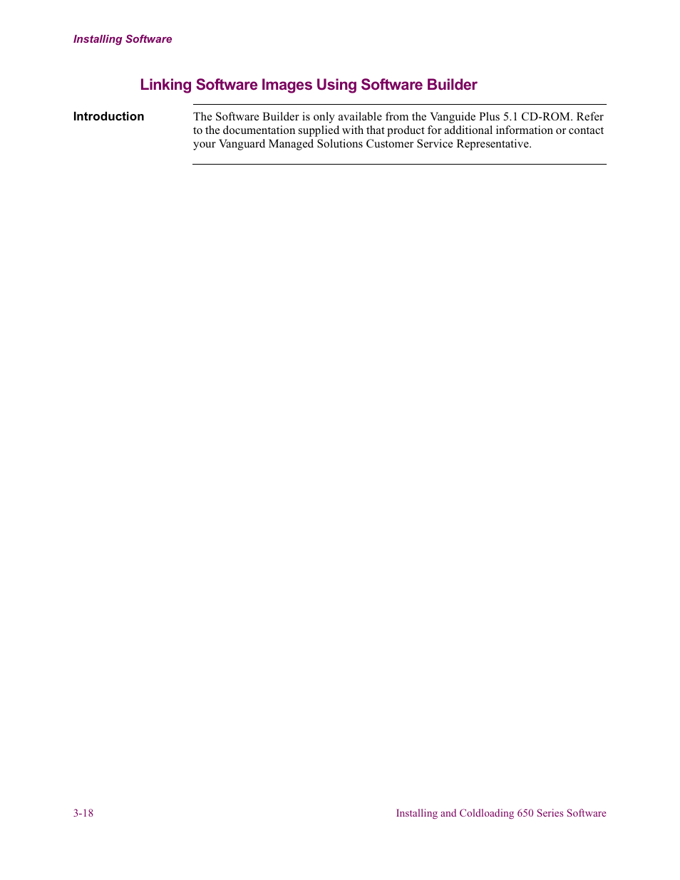 Linking software images using software builder | Vanguard Managed Solutions 650 User Manual | Page 56 / 82