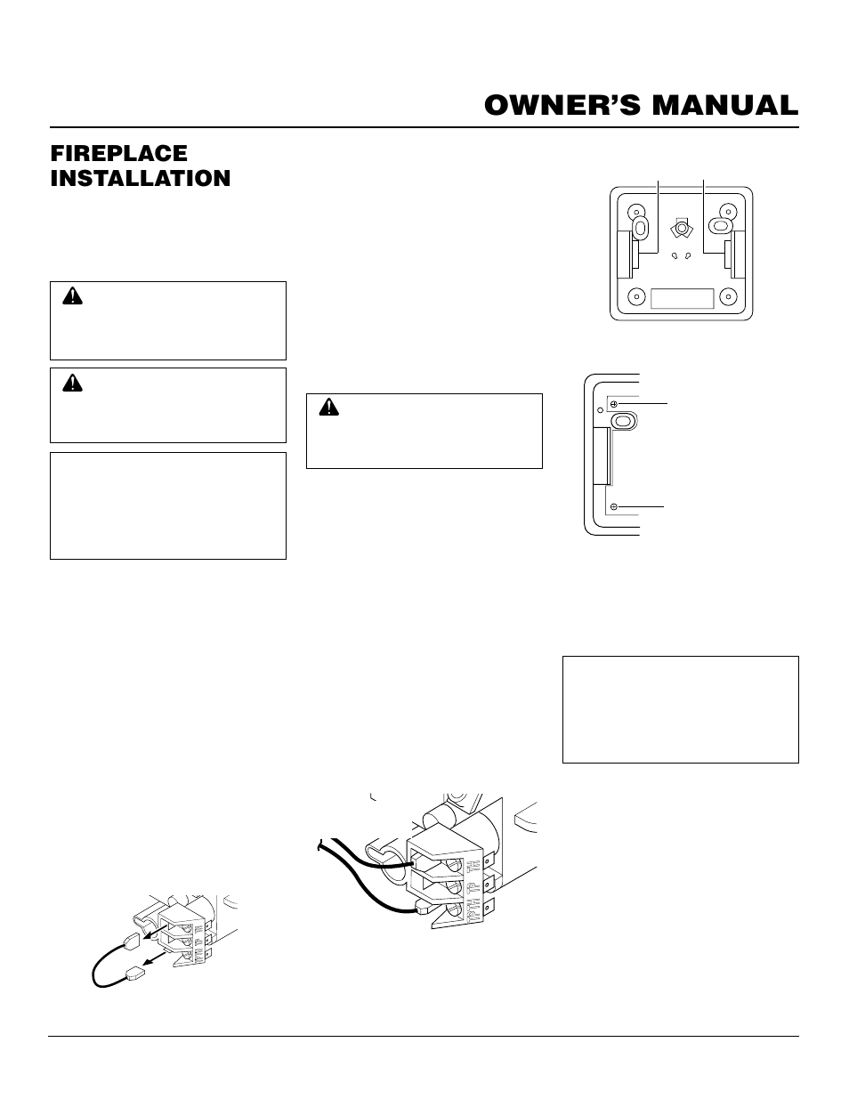 Owner’s manual, Fireplace installation, Continued | Vanguard Managed Solutions BHDV34PB User Manual | Page 21 / 38
