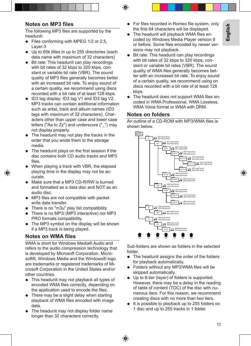 Eng lish | VDO Dayton CD 2327 G User Manual | Page 11 / 29