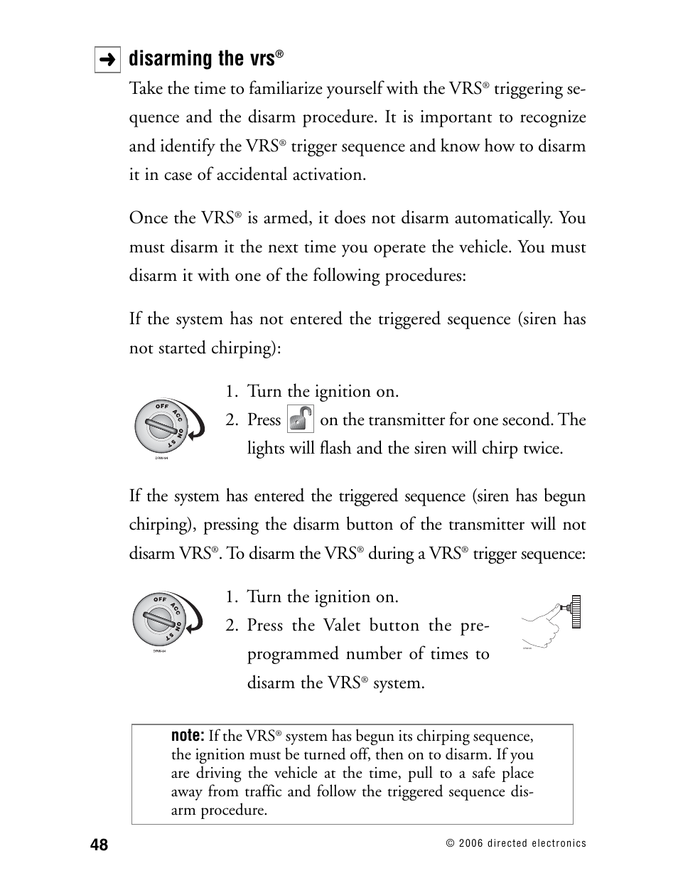 Disarming the vrs | Viper 5002 User Manual | Page 53 / 61