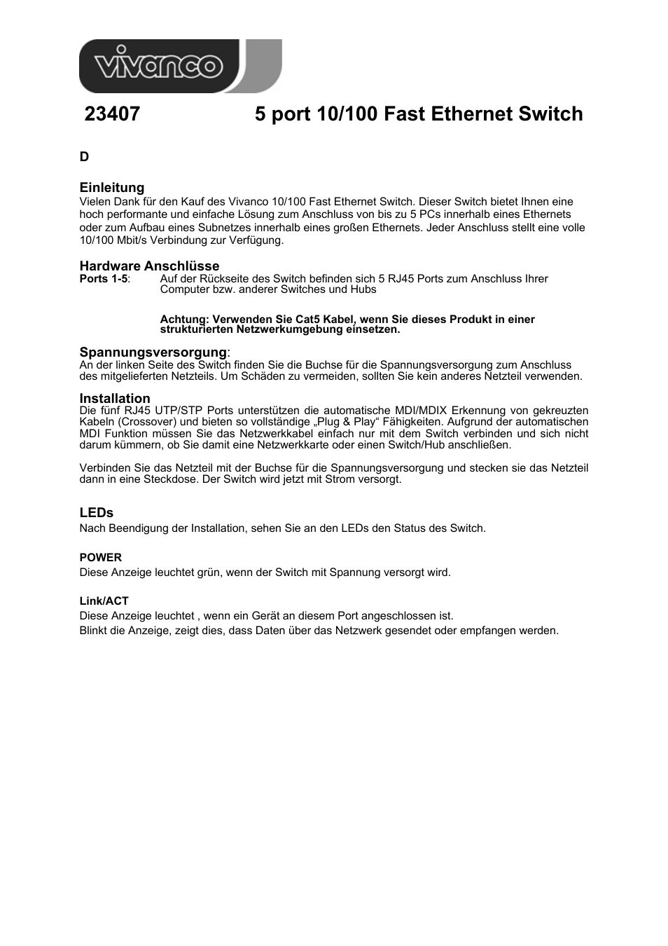 VIVANCO 23407 User Manual | Page 3 / 12