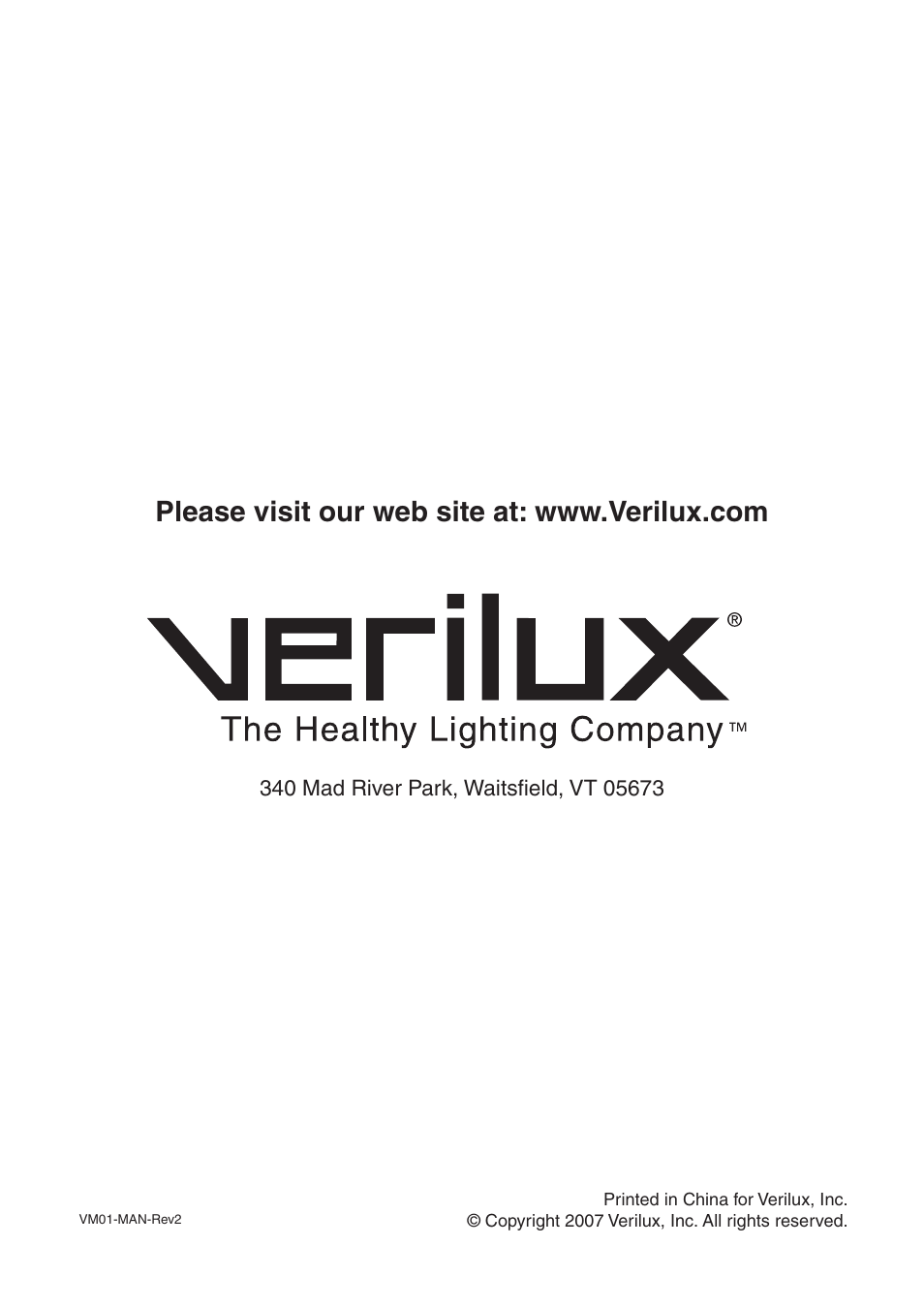 Verilux VM01 User Manual | Page 8 / 8