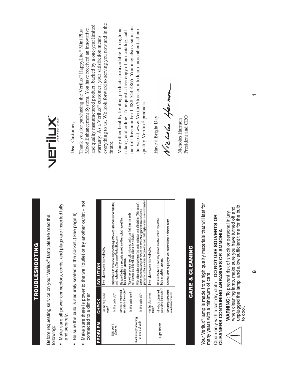 Verilux Mood Enhancement System VT01 User Manual | Page 3 / 6