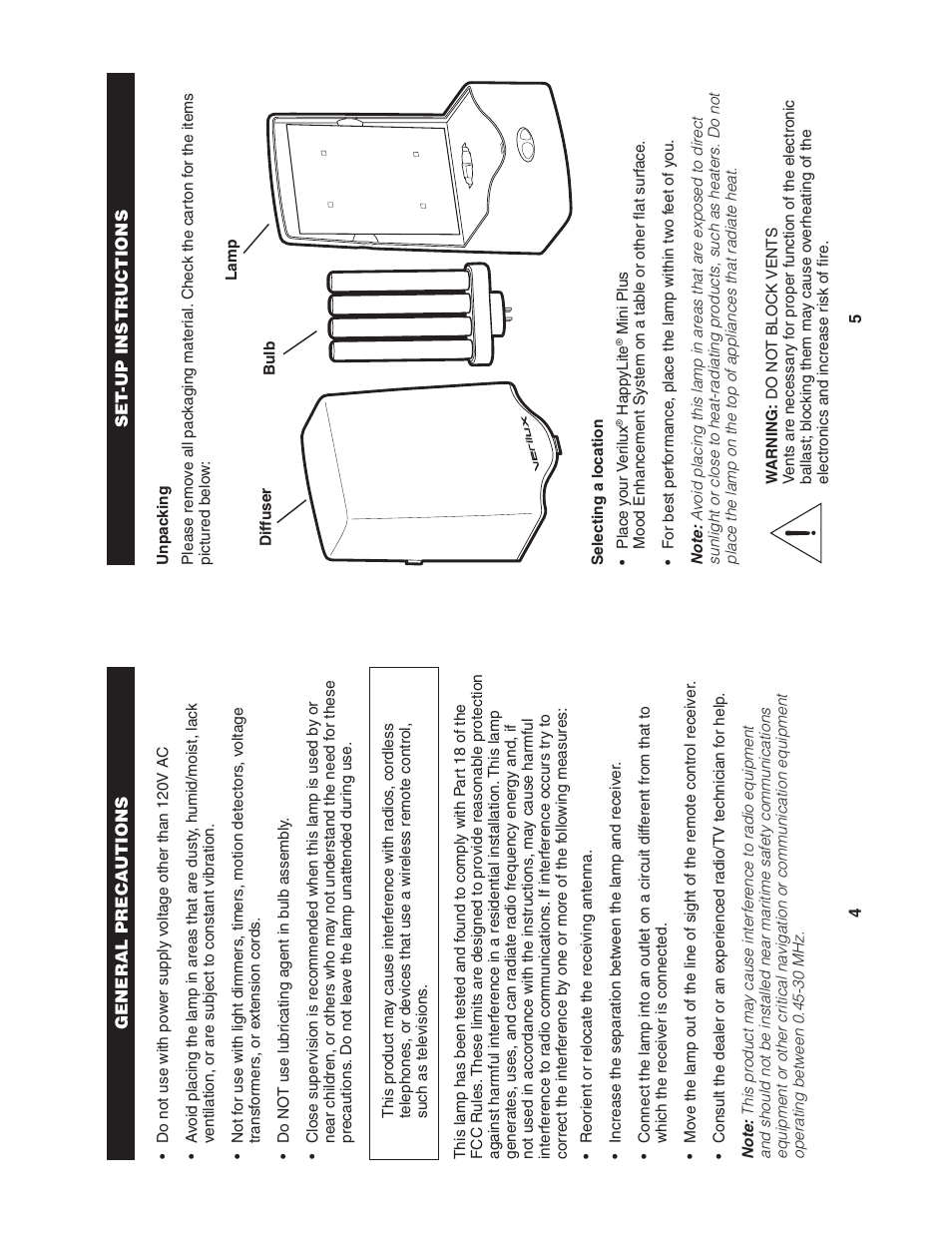 Verilux Mood Enhancement System VT01 User Manual | Page 6 / 6