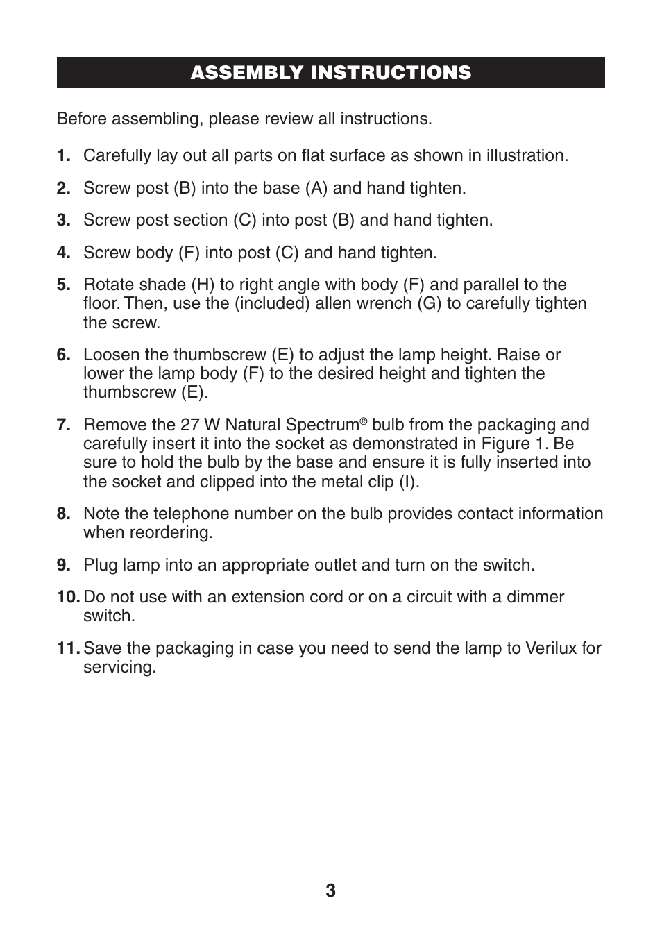 Verilux VF05 User Manual | Page 4 / 8