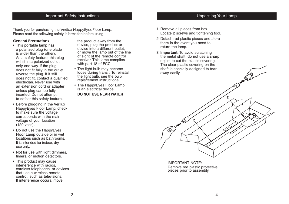 Verilux Floor Lamp User Manual | Page 3 / 6