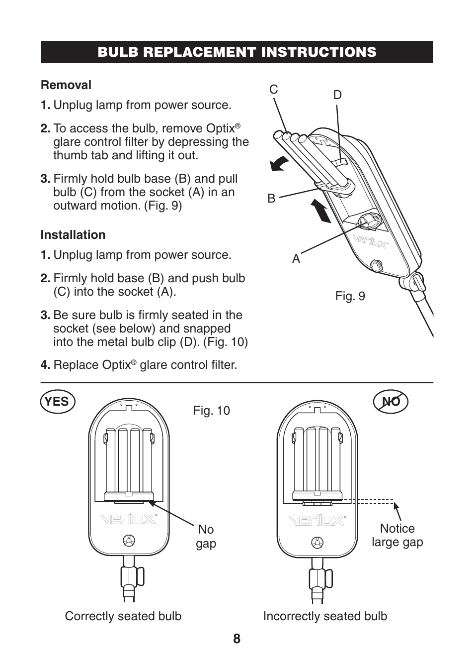 Verilux VF03 User Manual | Page 8 / 12