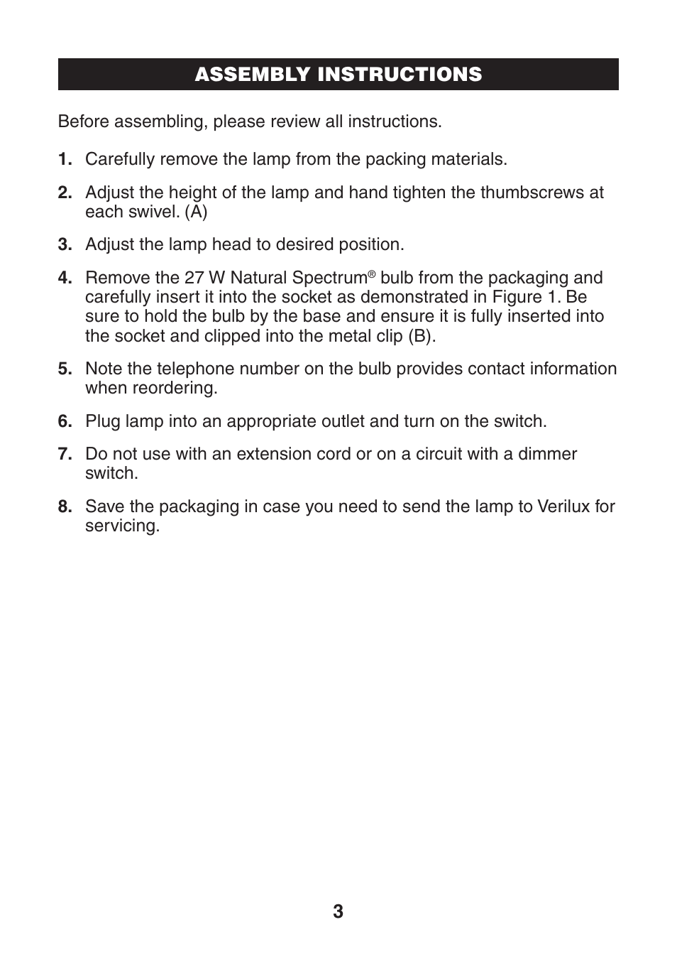 Verilux VD017 User Manual | Page 4 / 8