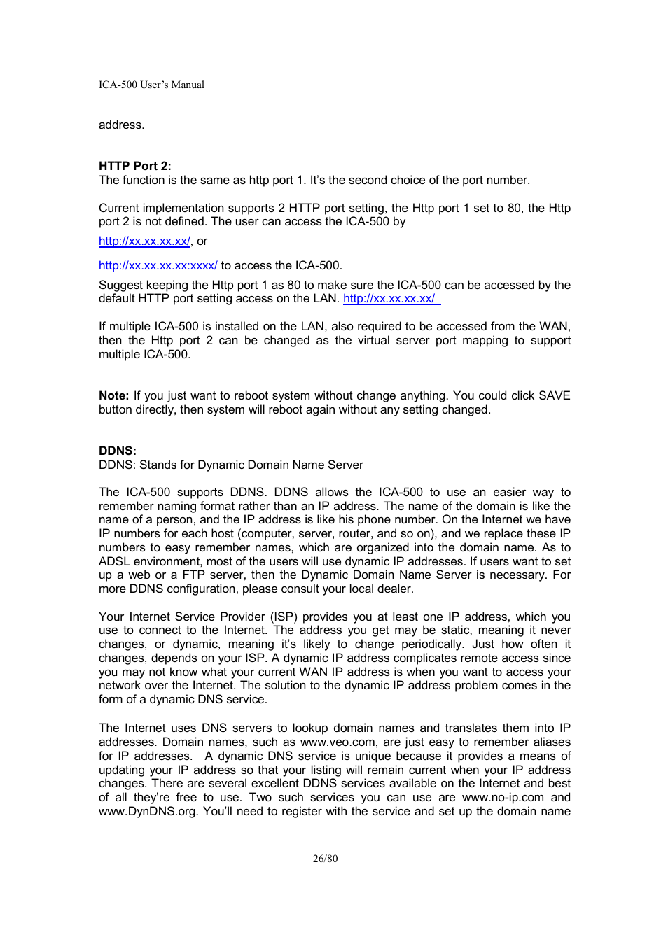 Veo ICA-500 User Manual | Page 26 / 80