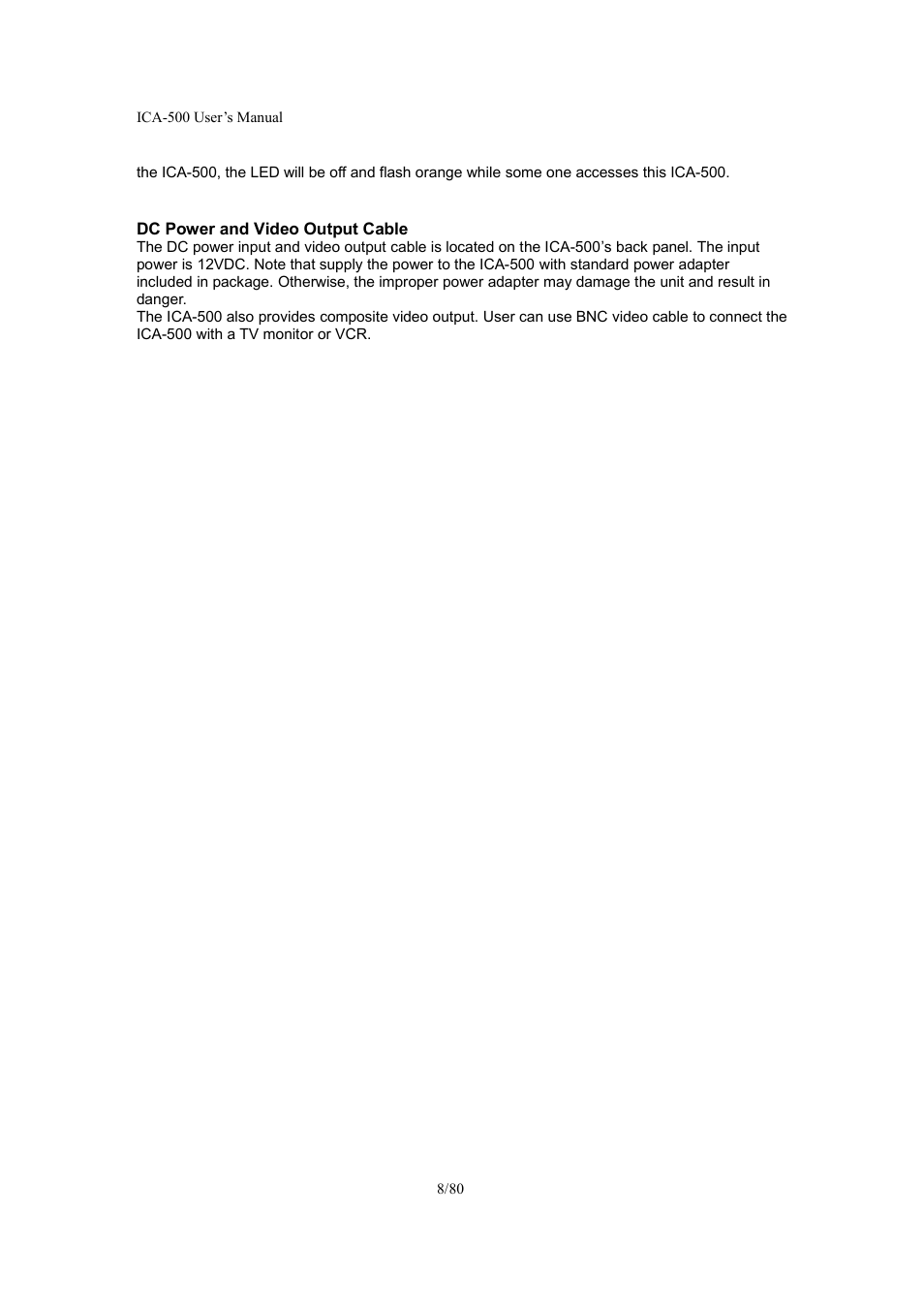 Veo ICA-500 User Manual | Page 8 / 80