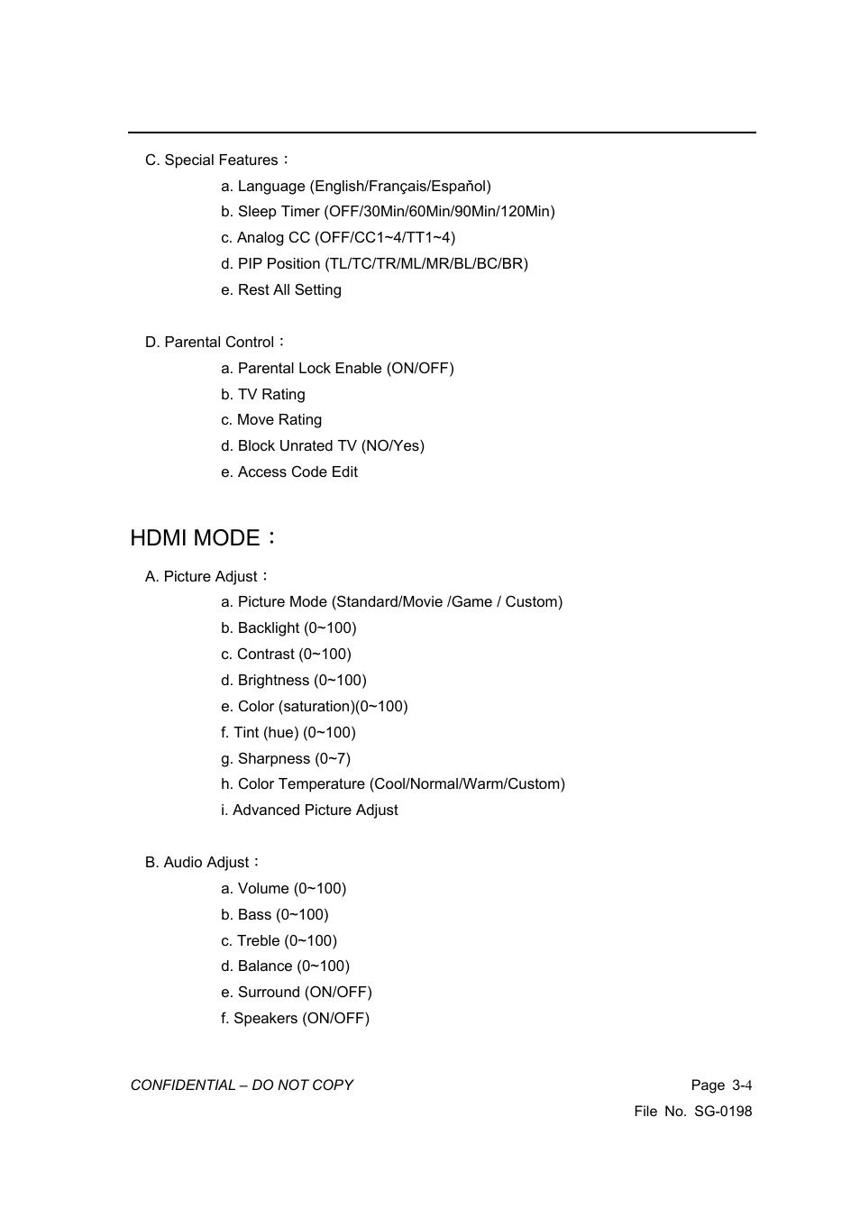 Hdmi mode | Vizio L42HDTV10A User Manual | Page 12 / 107