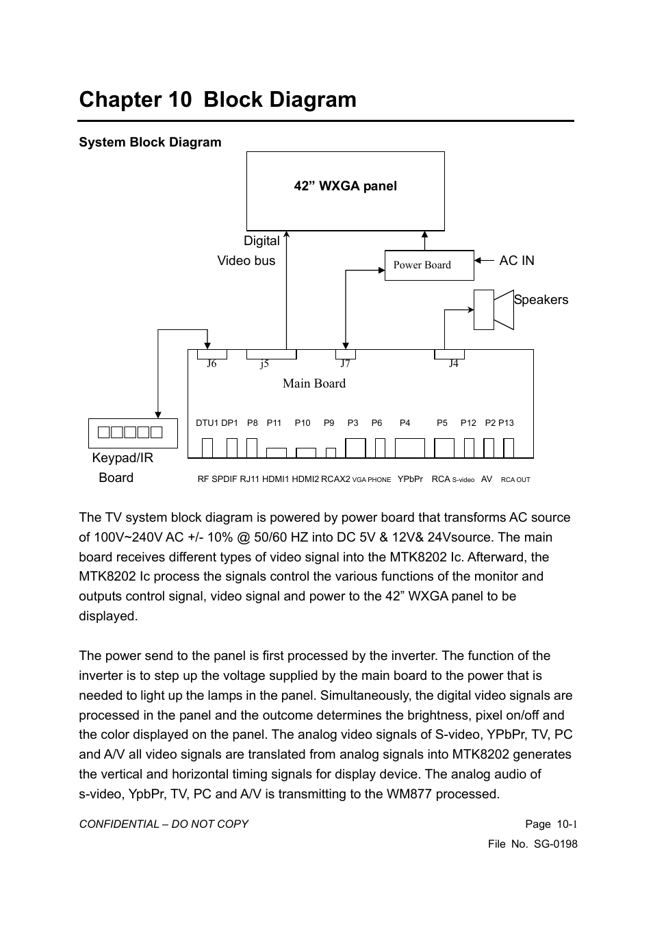 Chapter 10 block diagram | Vizio L42HDTV10A User Manual | Page 96 / 107