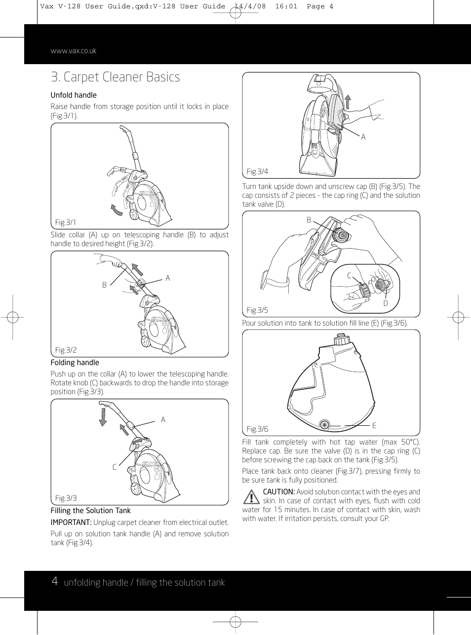 Carpet cleaner basics | Vizio V-128 User Manual | Page 4 / 12