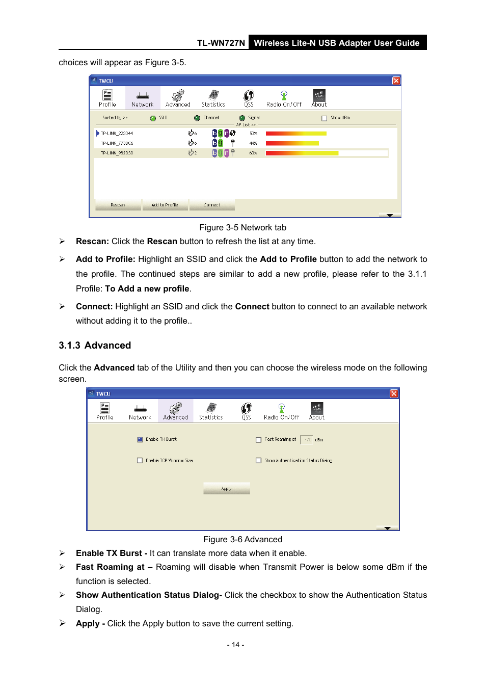 3 advanced, Advanced | Vizio TL-WN727N User Manual | Page 18 / 38