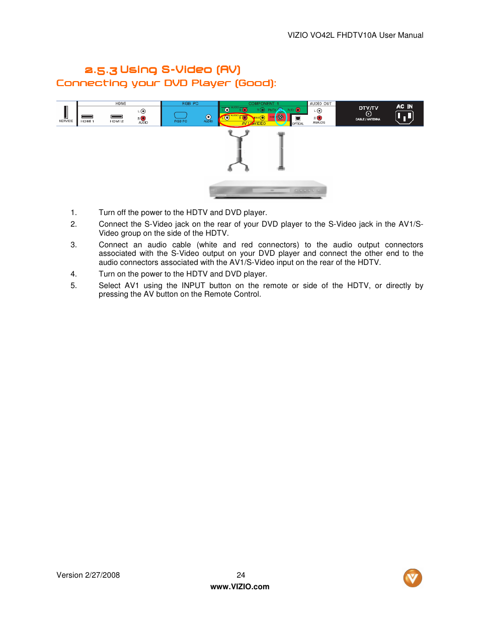 Vizio VO42LF User Manual | Page 24 / 77