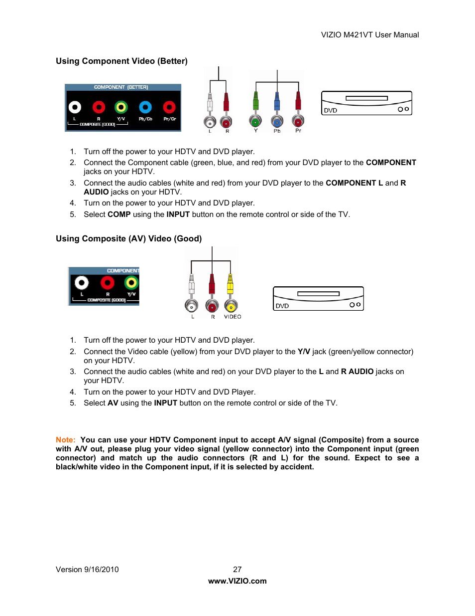 Vizio M421VT User Manual | Page 27 / 65